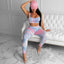 Tie dyed Backs Casual Yoga Suit