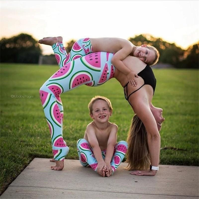Watermelon parent child yoga clothing children sports fitness pants