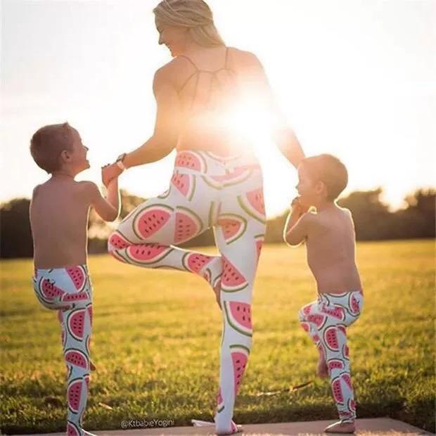Watermelon parent child yoga clothing children sports fitness pants