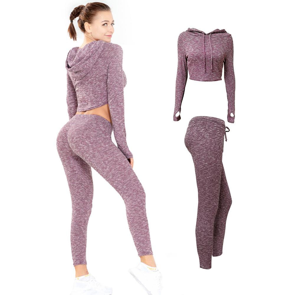 High Waist Tight Pure Color Yoga Suit