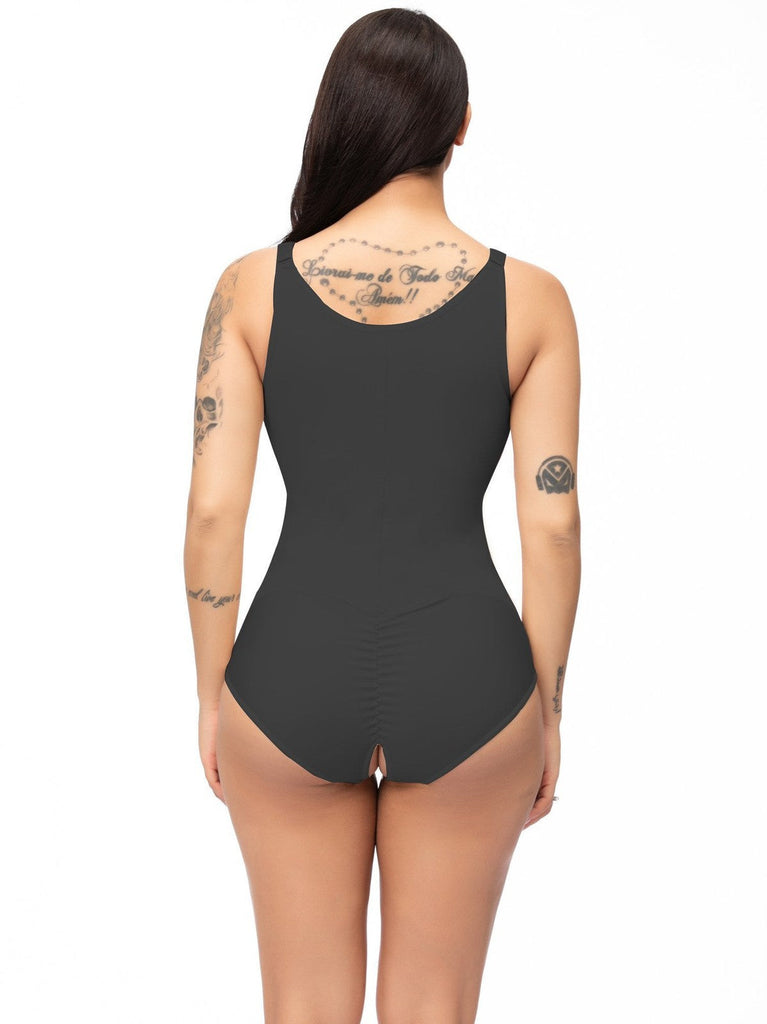 Women Shapewear Bodysuit Straps Zipper Fajas