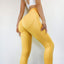 Middle Waist Hip Solid Color Training Fitness Yoga Pants