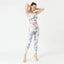 Printed Sleeveless Back Sport Suit