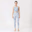 Printed Sleeveless Back Sport Suit