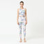 Printed Sleeveless Back Sport Suit