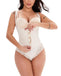 Zipper Button Triangle Lace Bodyshaper