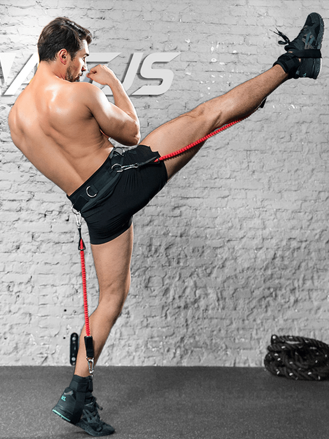 Calliven Creaative Home Leg Trainning Resistance Bands Basketball Trainer Hands Free Legs Ankle Straps Workout Guide