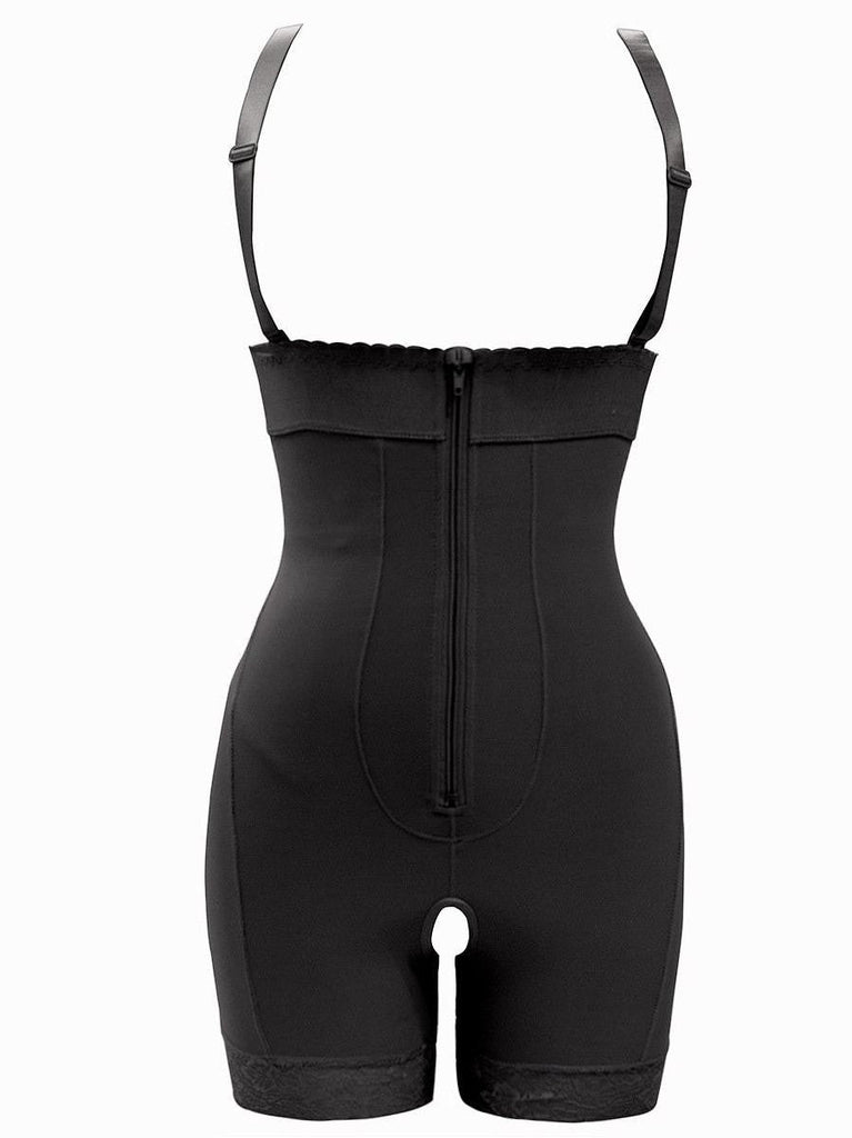 Women Colombianas Zipper Open Bust Bodysuit