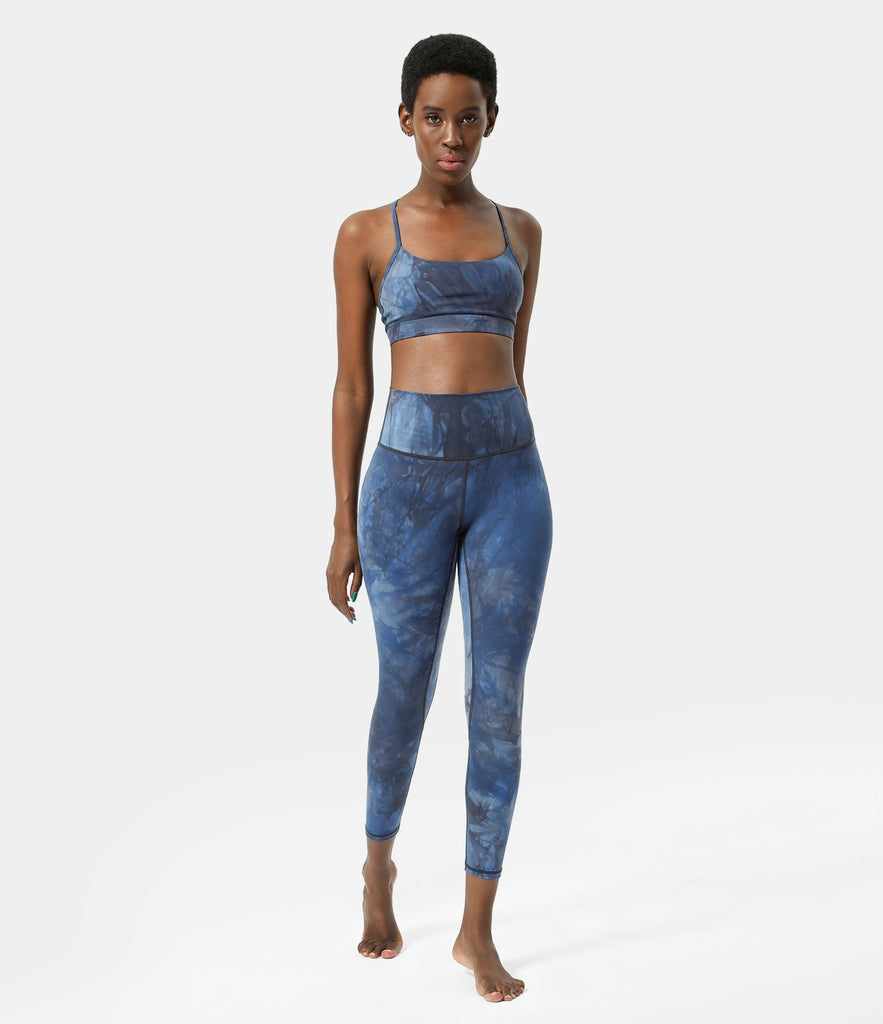 Neck Tie Dye Back Low Support Sports Bra