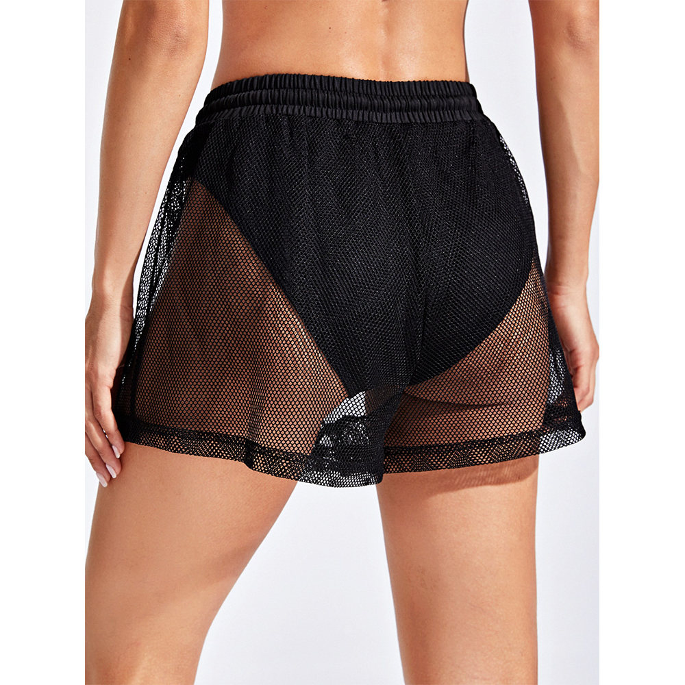Two piece Mesh Yoga Sports Shorts