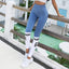 Contrast Color Peach Hip Lifting Fitness Yoga Pants