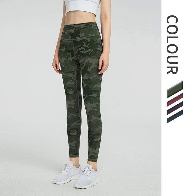Multicolor Nude Sanding Yoga Pants