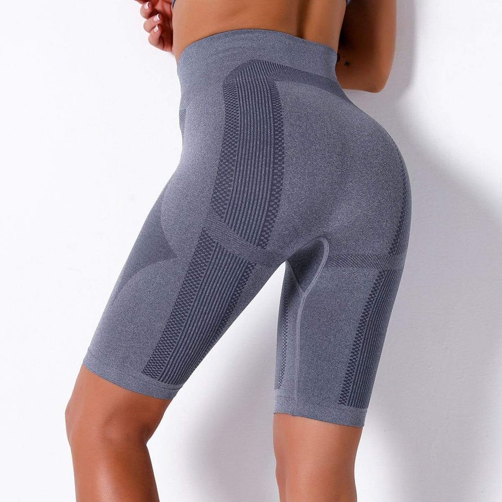 Knitting Stripe Professional Training Yoga Shorts