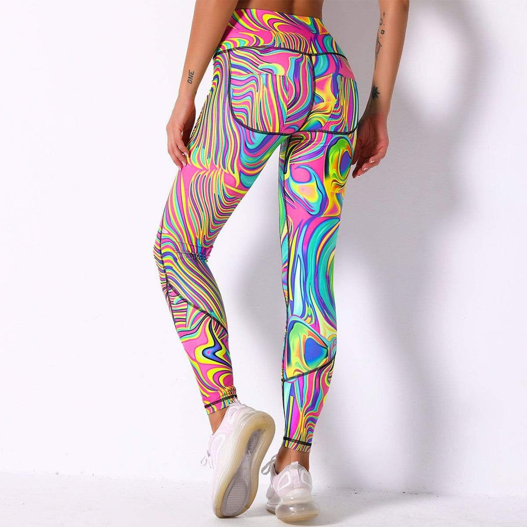 Trendy Quick Dry Printed Stretch Yoga Legging