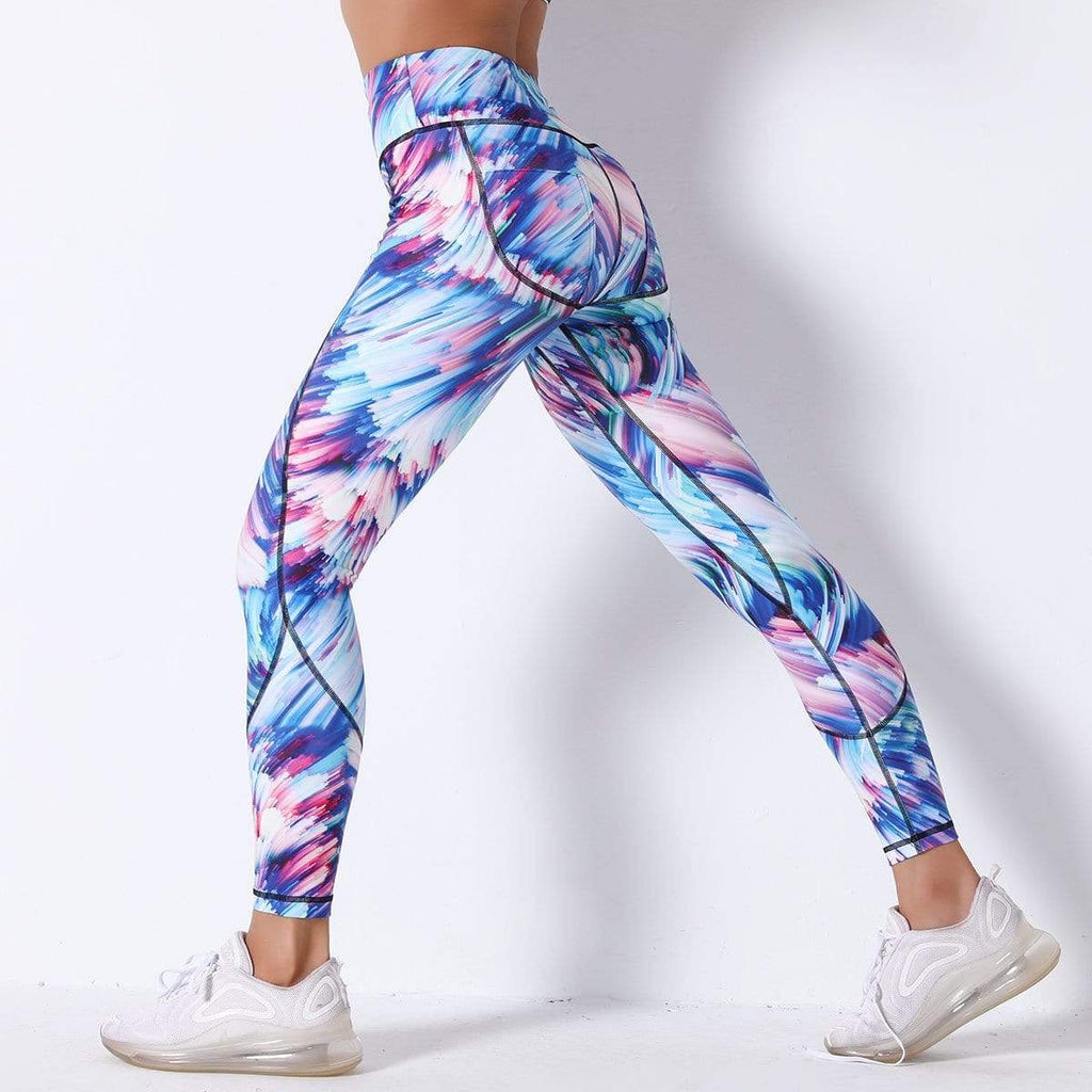 Trendy Quick Dry Printed Stretch Yoga Legging