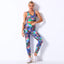 High Waist Speed Dry Print Sports Fitness Suit