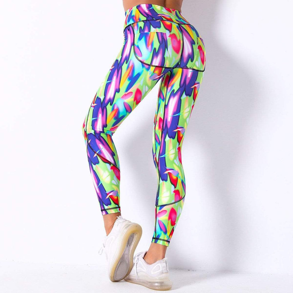 Trendy Quick Dry Printed Stretch Yoga Legging