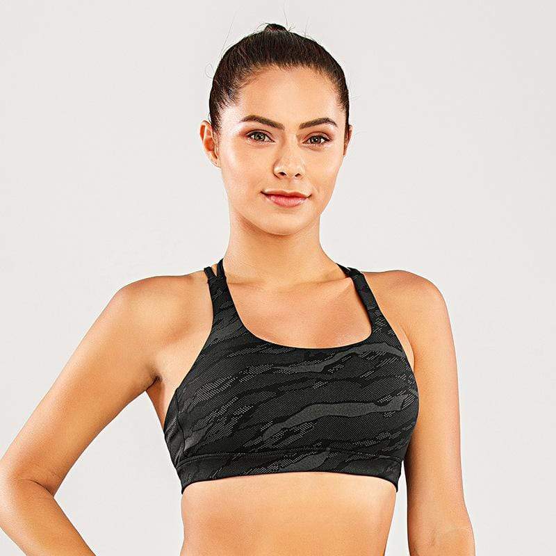 Thin Shoulder Straps Cross Beautiful Back Fitness Bra