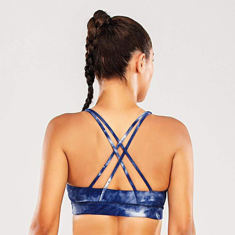 Thin Shoulder Straps Cross Beautiful Back Fitness Bra