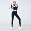 High Waist Tight Exercise Long Sleeve Quick Drying Fitness Suit