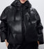 Heavy Leather Cotton Padded Jacket