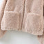 Double Pocket High Collar Lambskin Coat