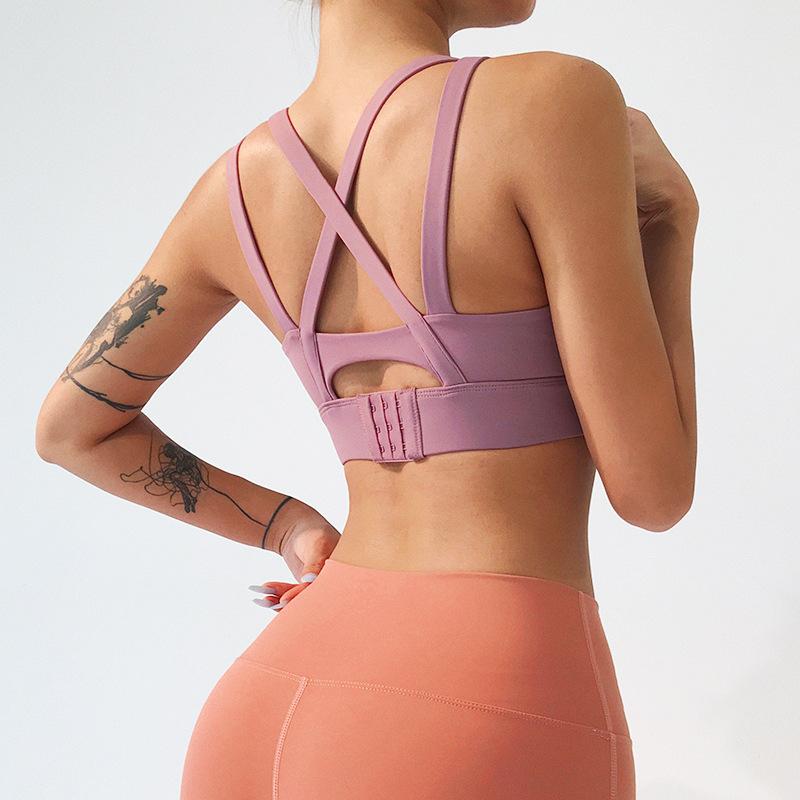 Tight Pure Colour High Impact Sports Bra