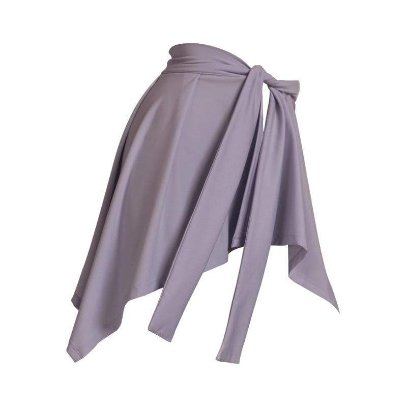 Solid Color Dance Sports Fitness Yoga Skirt