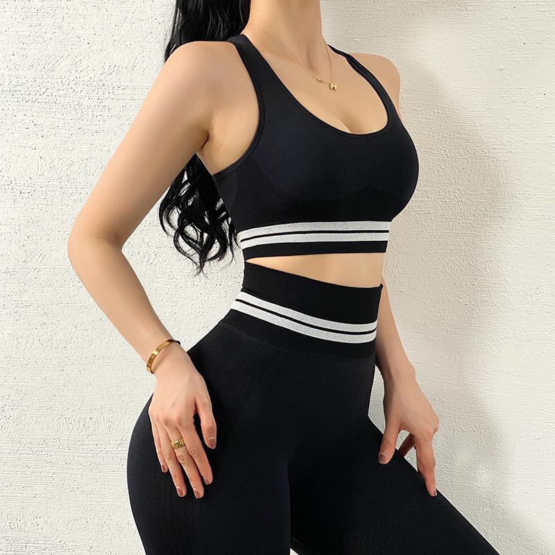 High strength Shockproof Gathered Yoga Fitness Bra