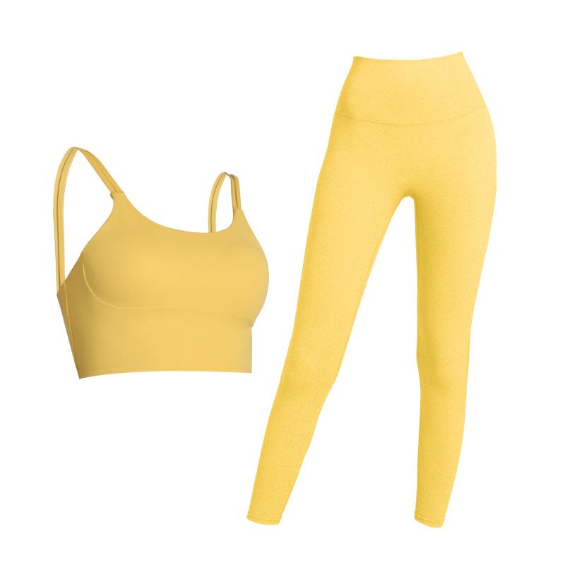 High Waist Tight Pure Color Yoga Suit