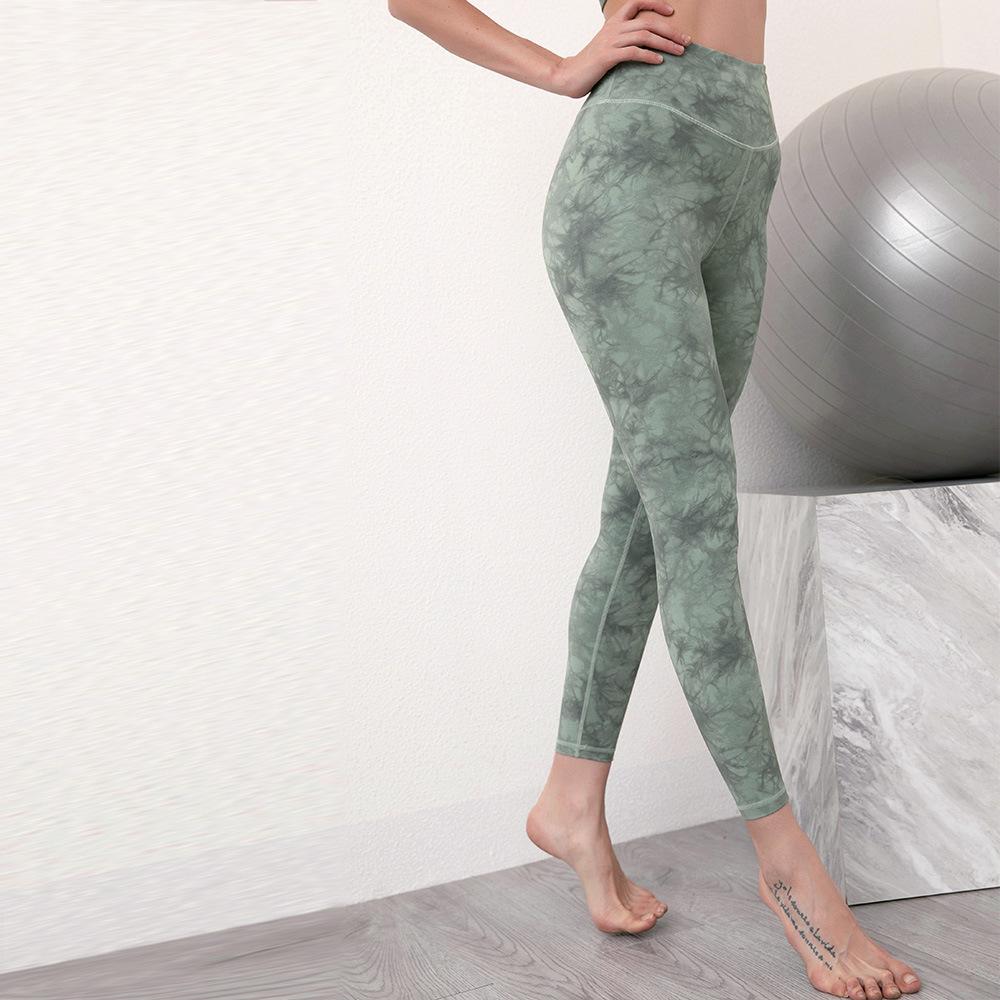 Tie dye Printed High Waist Nude Yoga Leggings