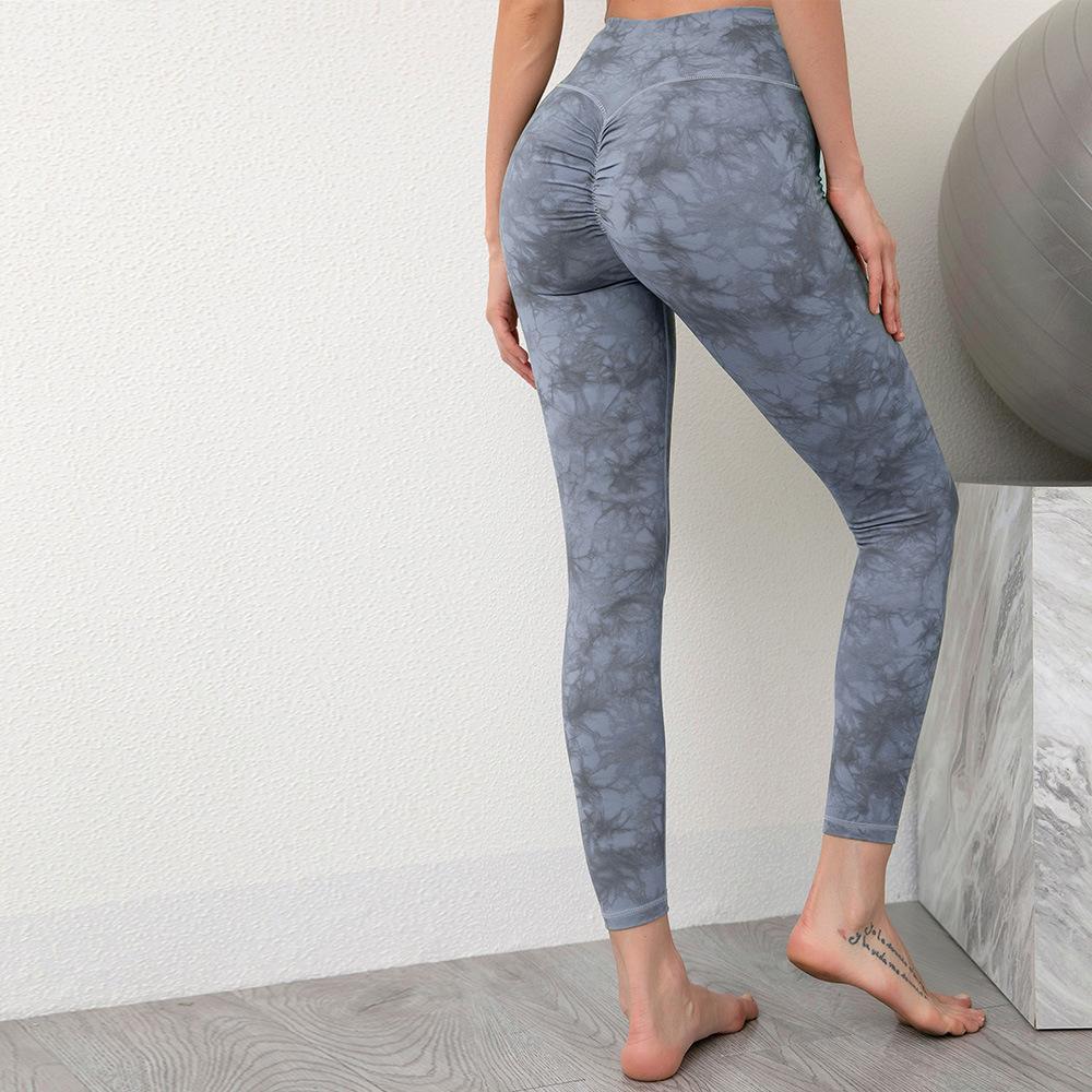 Tie dye Printed High Waist Nude Yoga Leggings