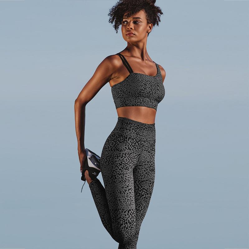 Pre sale One Shoulder Sexy Leopard Print Yoga Suit