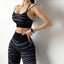 Sexy Zebra Pattern Gathered Yoga Bra