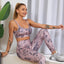 Sexy Yoga Printing High Waist Gym Suit