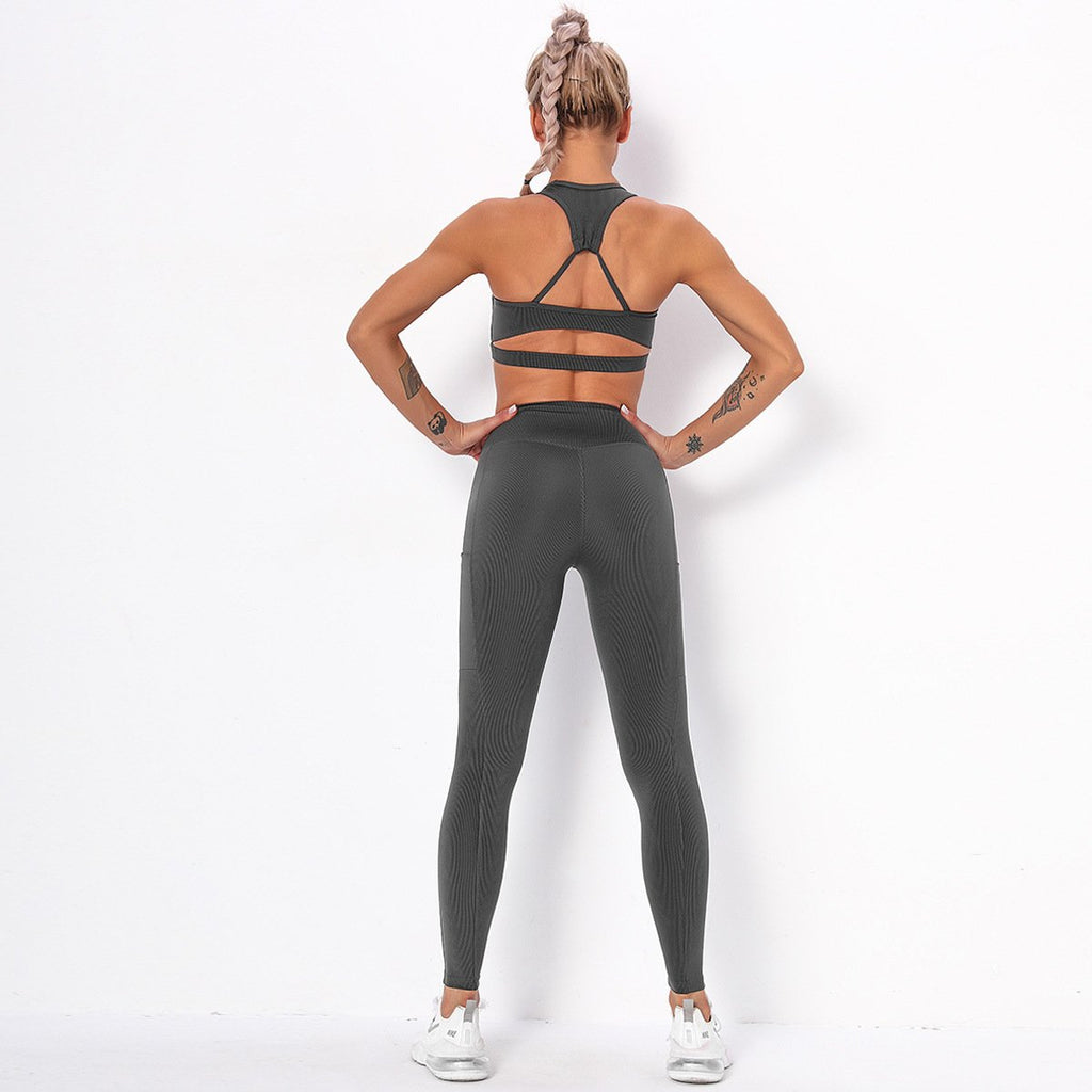 High Waist Tight Print Yoga Suit