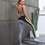 Sexy Yoga Contrast Color High Waist Suit
