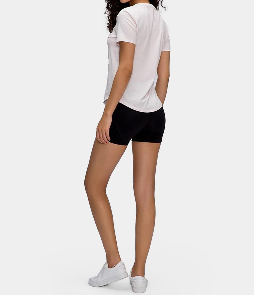 High Waisted Side Pocket Biker Shorts