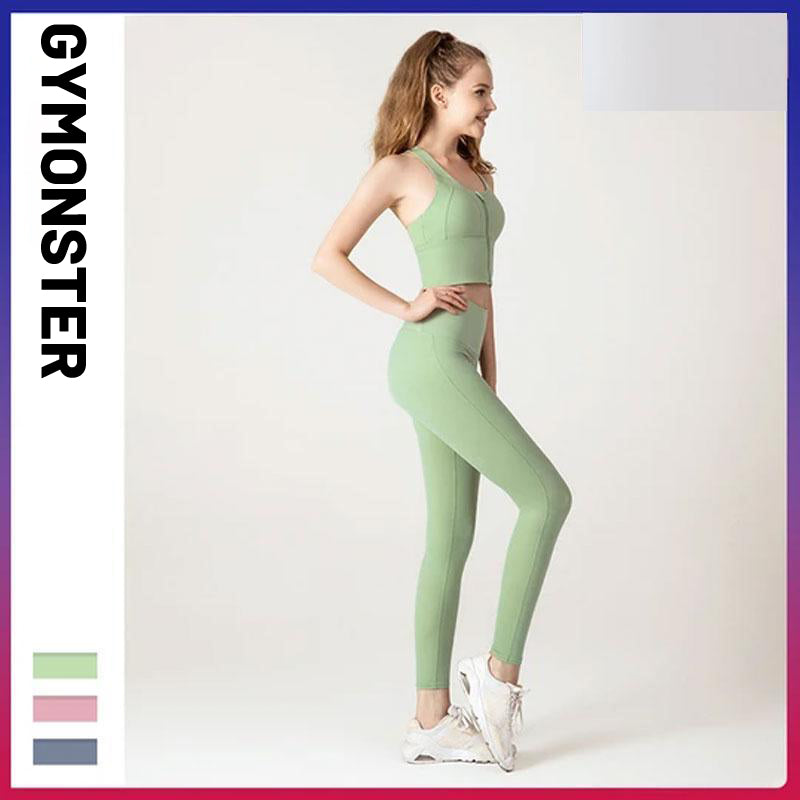 High Waist Tight Pure Color Yoga Suit