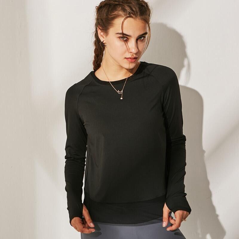 neck Mesh Yoga Back Split Shirt