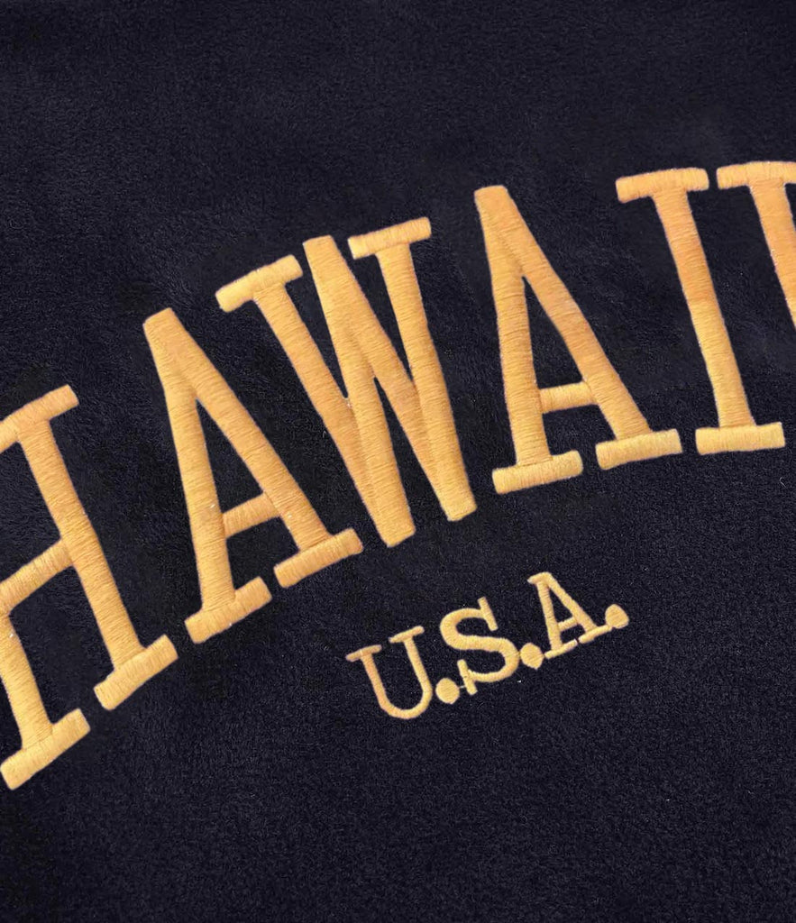 Location Print Fleece Pullover Sweatshirt