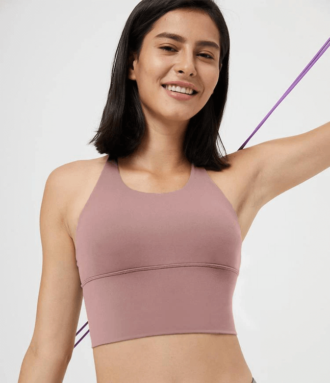 Longline Crisscross Strappy Medium Support Sports Bra