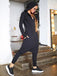 Solid Hooded Zipper Yoga Jumpsuits
