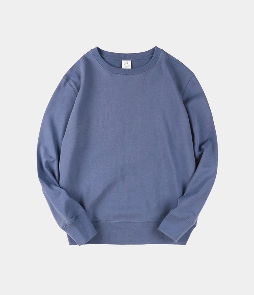 Round Neck Solid Color Sweatshirt