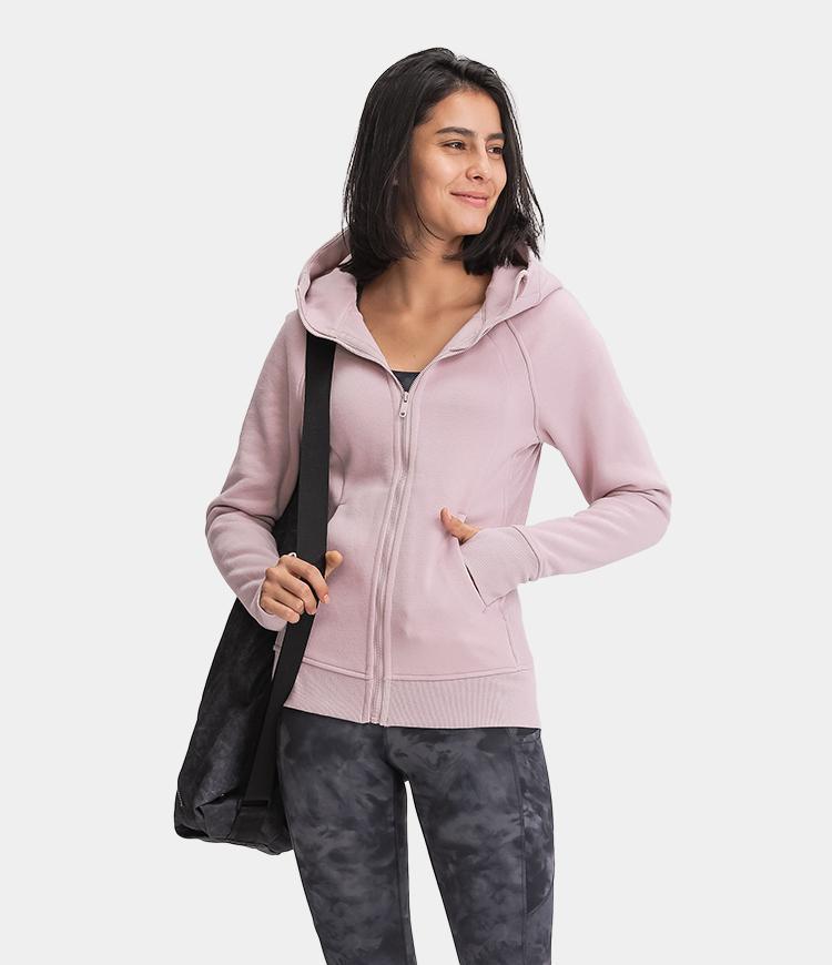 Bloom Hooded Zip Front Sports Jacket