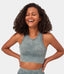 FLOW High Neck Longline Seamless Racerback Medium Support Sports Bra