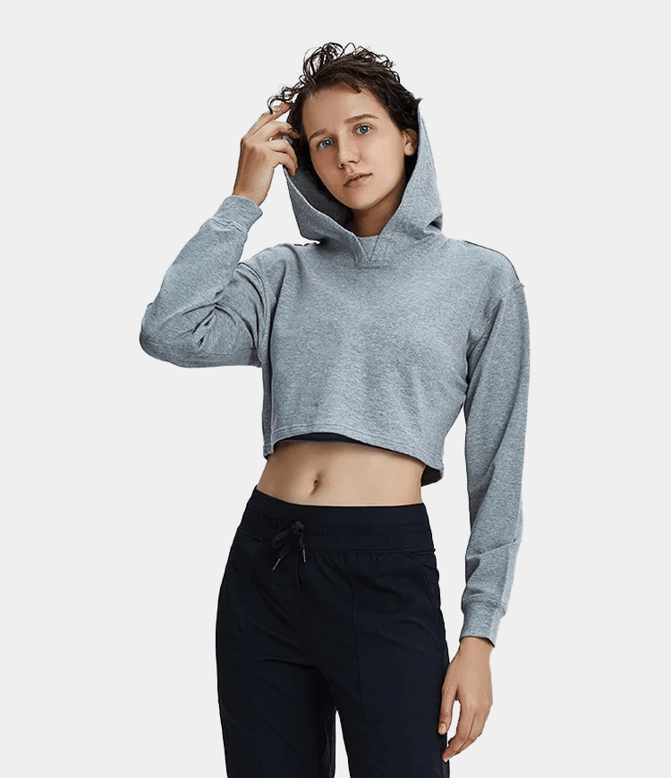 Real Cool Cropped Long Sleeve Hoodie