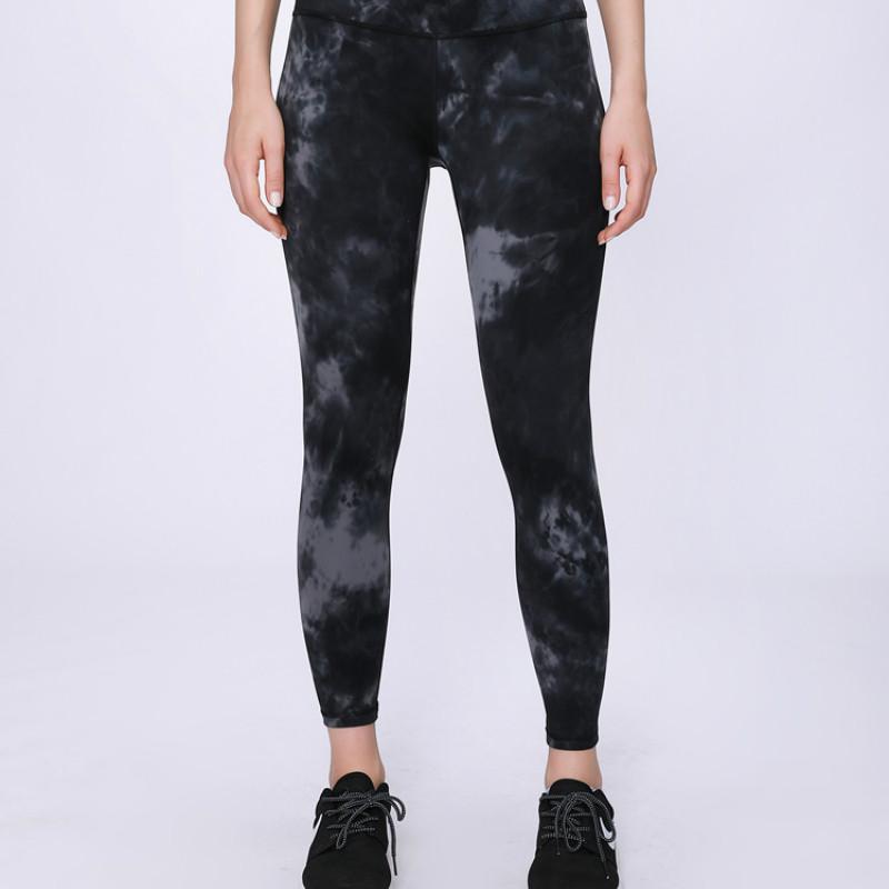 Nylon Nude Yoga Bottom Tie dye Leggings