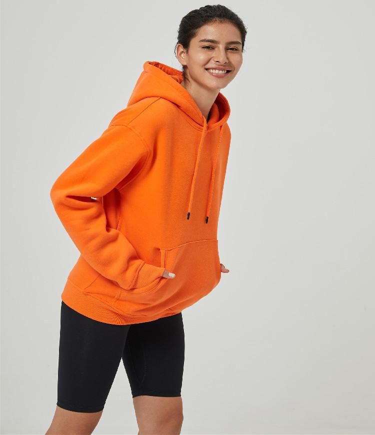 Solid Color Fleece Lined Hoodie