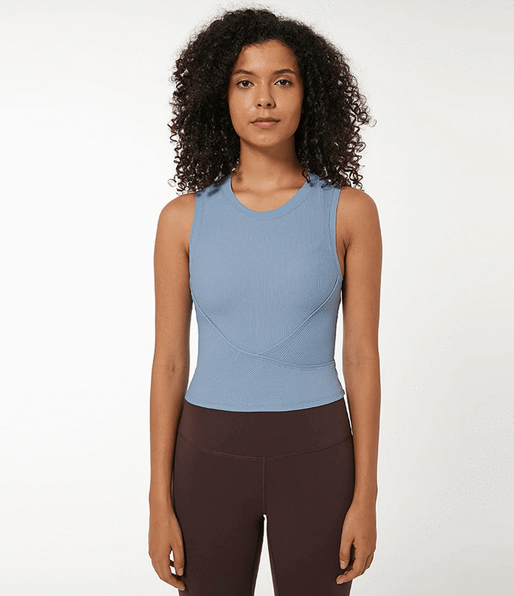 Sleeveless Ribbed Tank Top